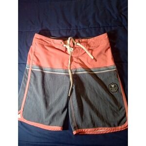 VISSLA Men's Board shorts Upcycle Sun‎ All Over Print Swim Trunks Stretch Sz 28
